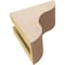 Ekena Millwork 3"W x 6"D x 6"H Classic Carmel Rough Cedar Woodgrain TimberThane Corbel, Primed Tan CORUR03X06X06CARRCPR - alternate 6
